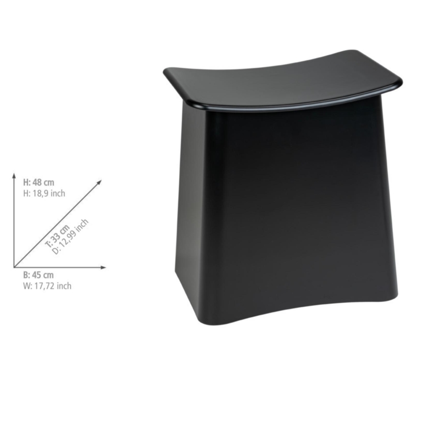 WENKO 25157100 - WING taburet, 45x48 cm, must
