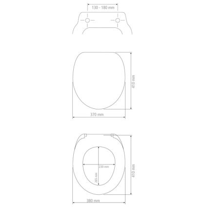 WENKO 25172100-WC PRIMA WC-istmekate 37x41 cm sinine/hõbedane