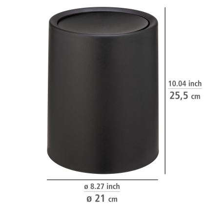 WENKO 25208100 - Prügikast ATRI 21x25,5 cm must