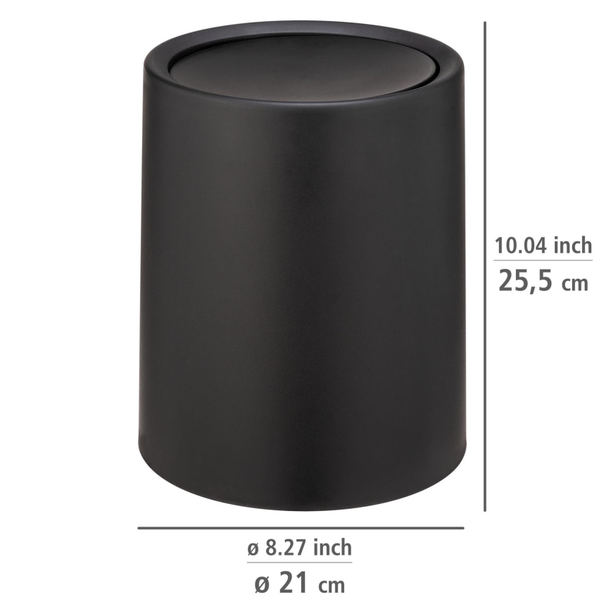 WENKO 25208100 - Prügikast ATRI 21x25,5 cm must
