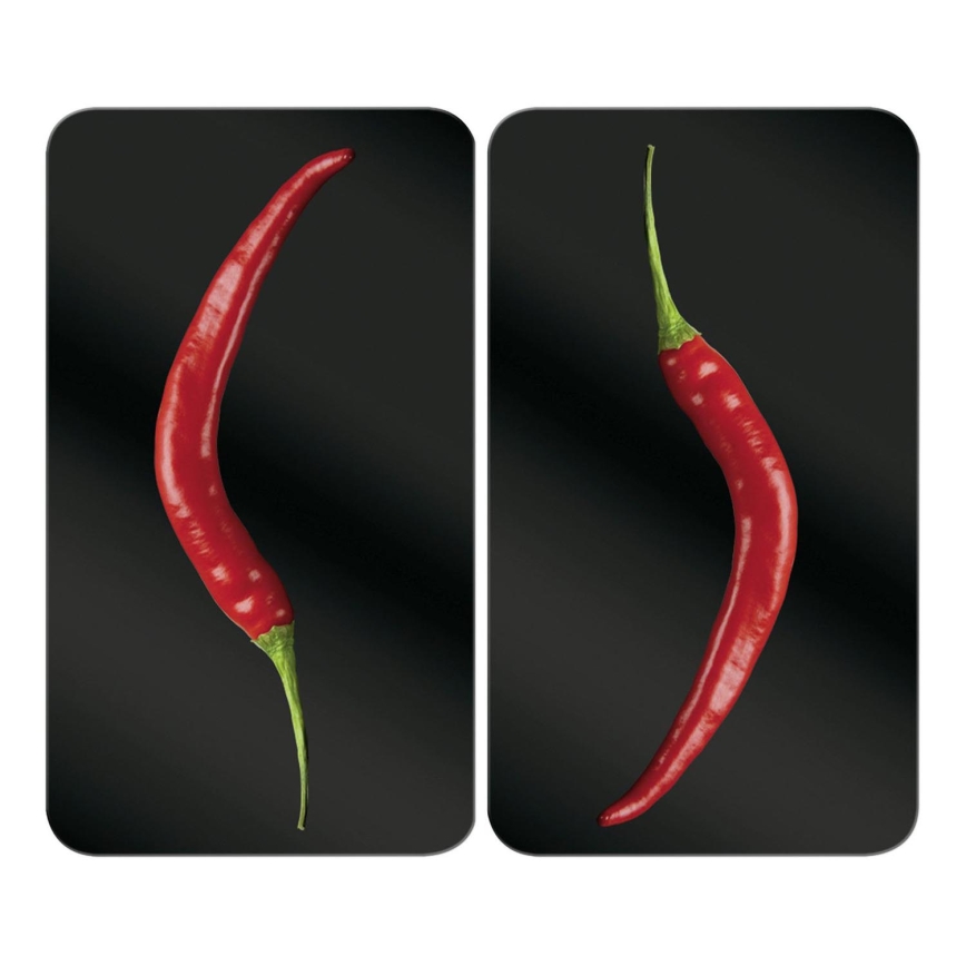 WENKO 2521380100 - Pliidiplaadi kate 30x52 cm mitmevärviline/hall/läbipaistev