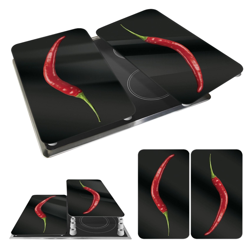 WENKO 2521380100 - Pliidiplaadi kate 30x52 cm mitmevärviline/hall/läbipaistev