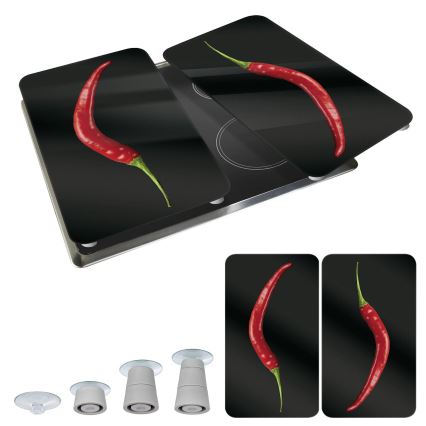 WENKO 2521380100 - Pliidiplaadi kate 30x52 cm mitmevärviline/hall/läbipaistev