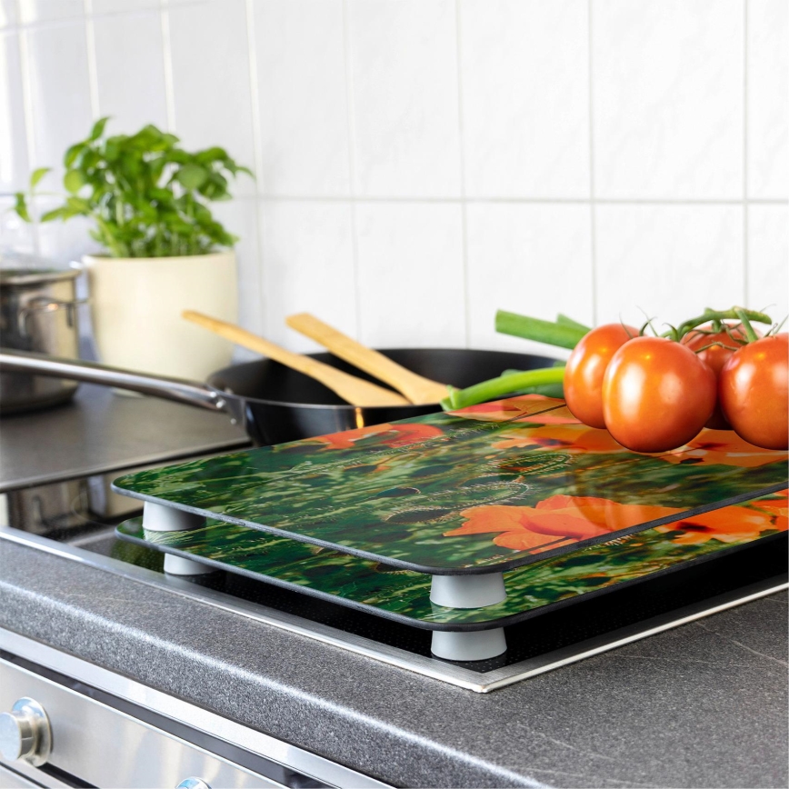 WENKO 2521434500 - Kateplaat lille- ja taimemustriga, 30x52 cm, mitmevärviline