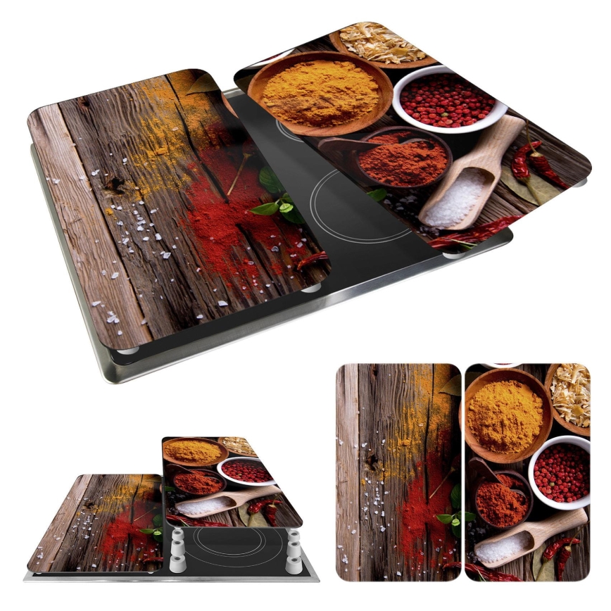 WENKO 2521467100 - Plaadi kaitsekate 30x52 cm mitmevärviline/hall/selge