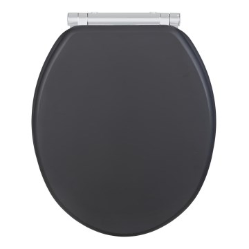 WENKO 25218100-WC WC-poti kaas MORRA 35x42 cm antratsiit/hõbedane
