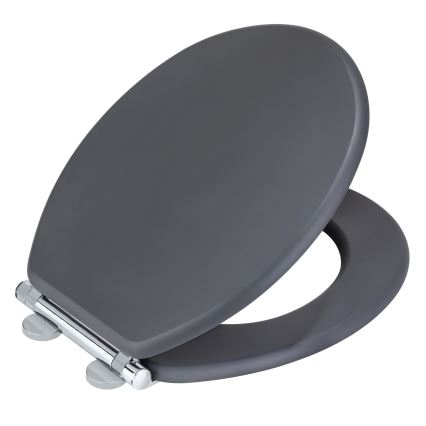 WENKO 25218100-WC WC-poti kaas MORRA 35x42 cm antratsiit/hõbedane
