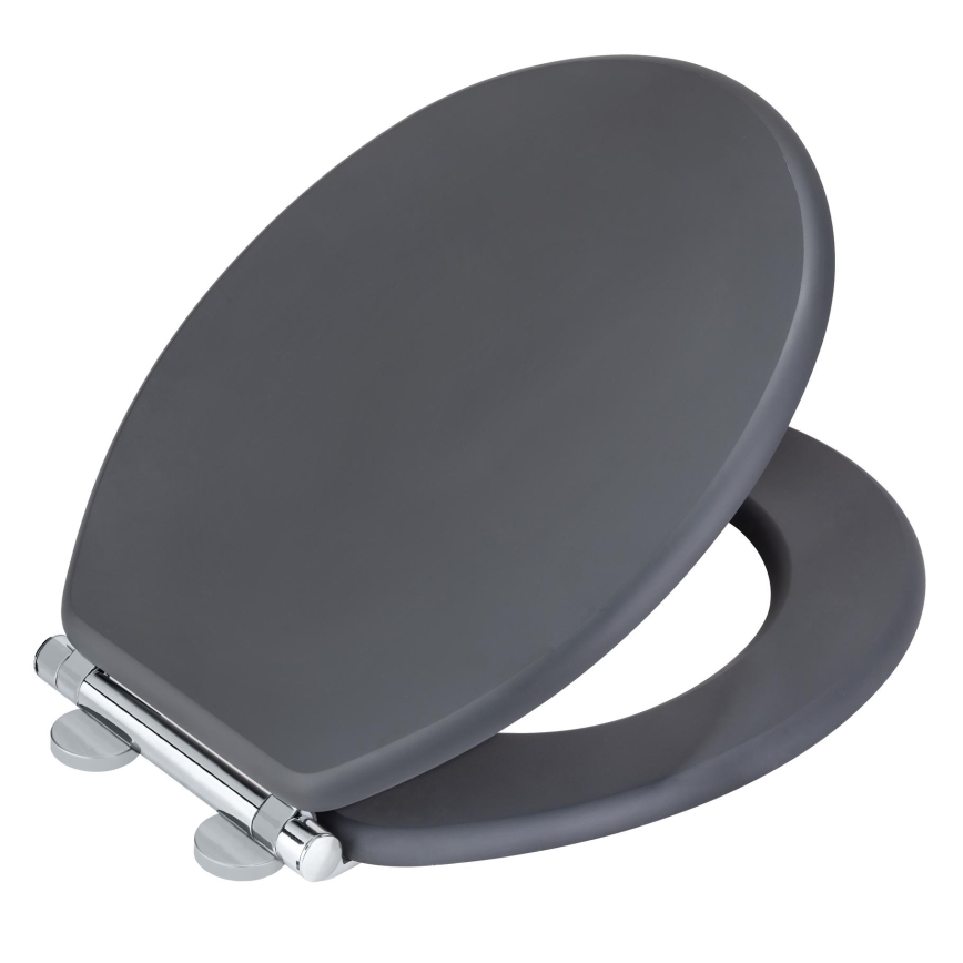 WENKO 25218100-WC WC-poti kaas MORRA 35x42 cm antratsiit/hõbedane