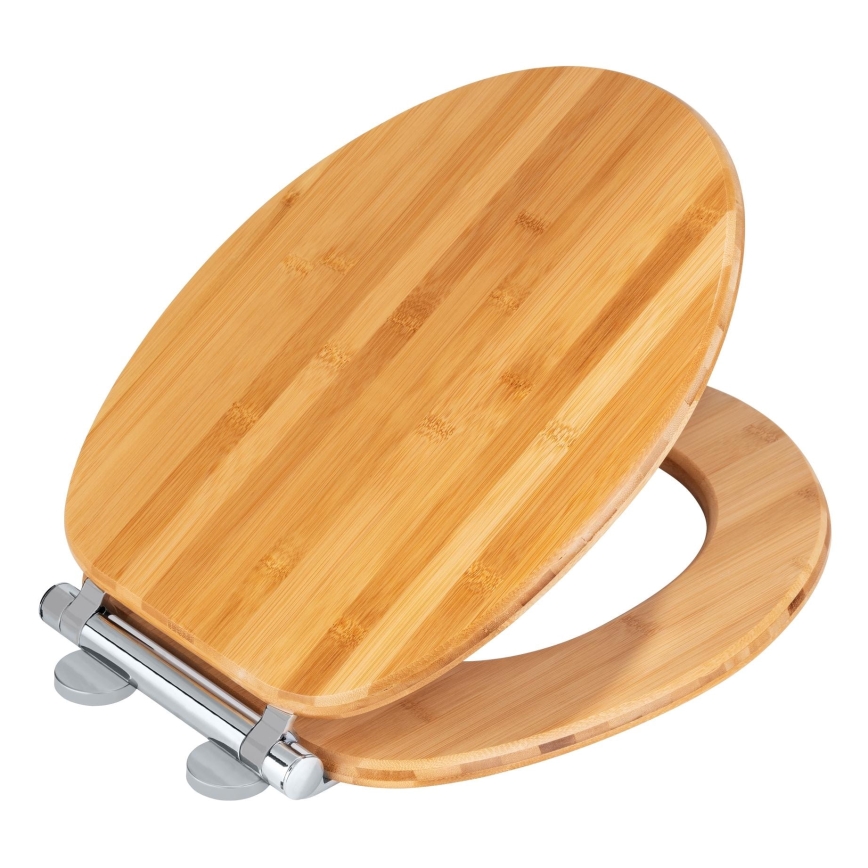WENKO 25224100 - WC-poti iste BAMBOUSA 34,5x40,5 cm pruun/hõbedane