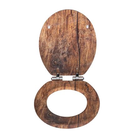 WENKO 25226100-WC-iste RUSTIC 35,5x42,5 cm pruun/hõbedane