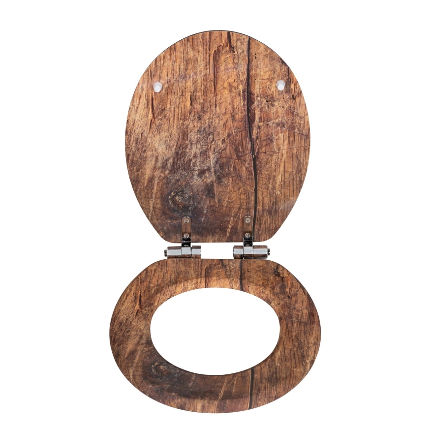WENKO 25226100-WC-iste RUSTIC 35,5x42,5 cm pruun/hõbedane