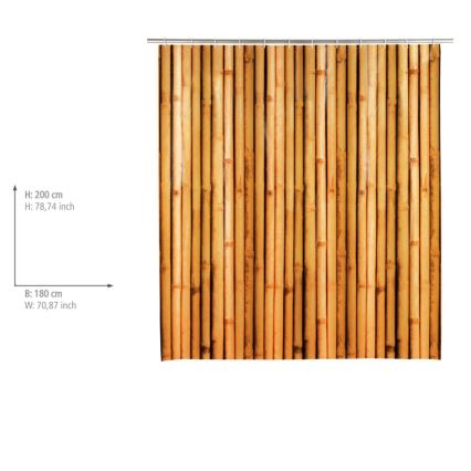 WENKO 25233100 - Dušikardin BAMBUSA 180x200 cm pruun