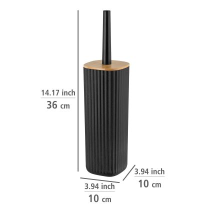 WENKO 25304100 - WC-komplekt ROTELLO 10x36 cm must/pruun