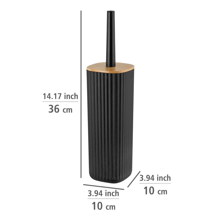 WENKO 25304100 - WC-komplekt ROTELLO 10x36 cm must/pruun