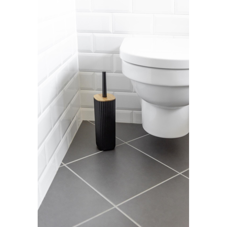 WENKO 25304100 - WC-komplekt ROTELLO 10x36 cm must/pruun