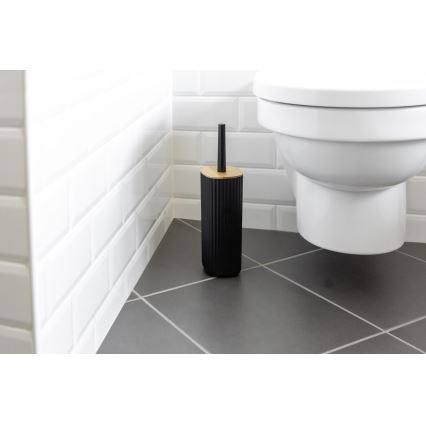 WENKO 25304100 - WC-komplekt ROTELLO 10x36 cm must/pruun