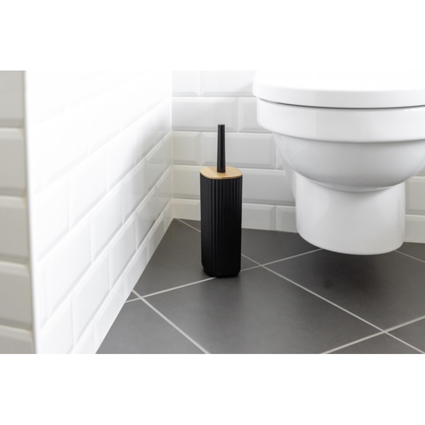 WENKO 25304100 - WC-komplekt ROTELLO 10x36 cm must/pruun