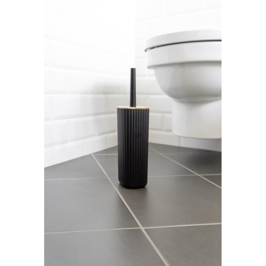 WENKO 25304100 - WC-komplekt ROTELLO 10x36 cm must/pruun