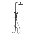 WENKO 25311100 - Veesäästusüsteemiga dušikomplekt, 120 cm, must