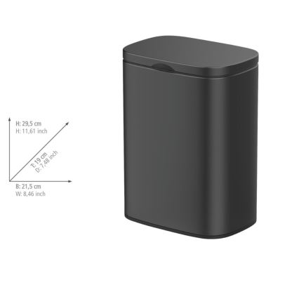 WENKO 25338100 - SARE korv 21,5x29,5 cm must