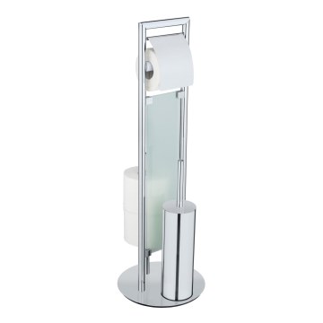WENKO 25384100 - WC-komplekt SULMONA 25x76 cm hõbedane/must