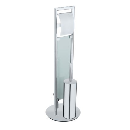 WENKO 25384100 - WC-komplekt SULMONA 25x76 cm hõbedane/must