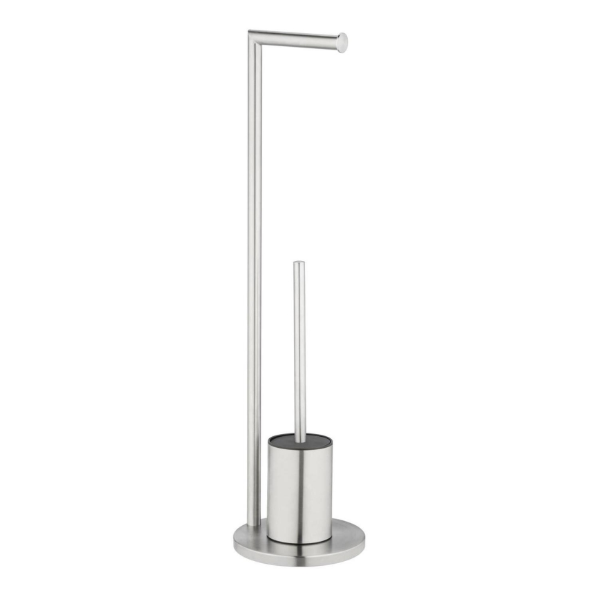 WENKO 25676100 - WC-komplekt FERLA 18x69,5 cm roostevaba teras/satiinviimistlus