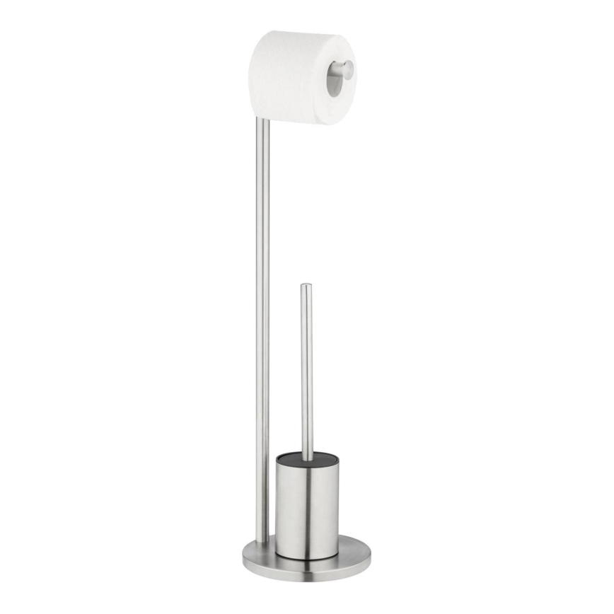 WENKO 25676100 - WC-komplekt FERLA 18x69,5 cm roostevaba teras/satiinviimistlus