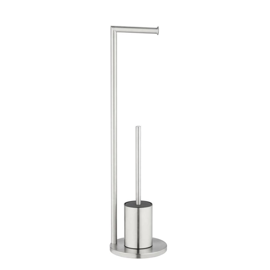 WENKO 25676100 - WC-komplekt FERLA 18x69,5 cm roostevaba teras/satiinviimistlus