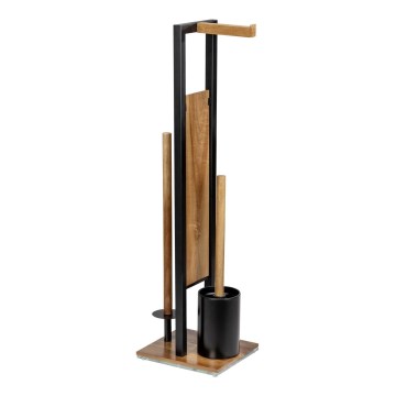WENKO 25784100 - WC-komplekt RIVALTA 18x70 cm pruun/must