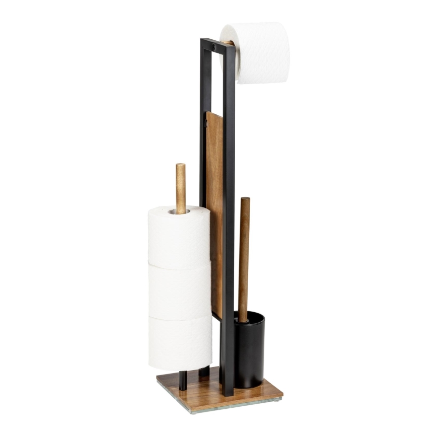 WENKO 25784100 - WC-komplekt RIVALTA 18x70 cm pruun/must