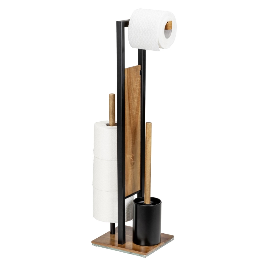 WENKO 25784100 - WC-komplekt RIVALTA 18x70 cm pruun/must