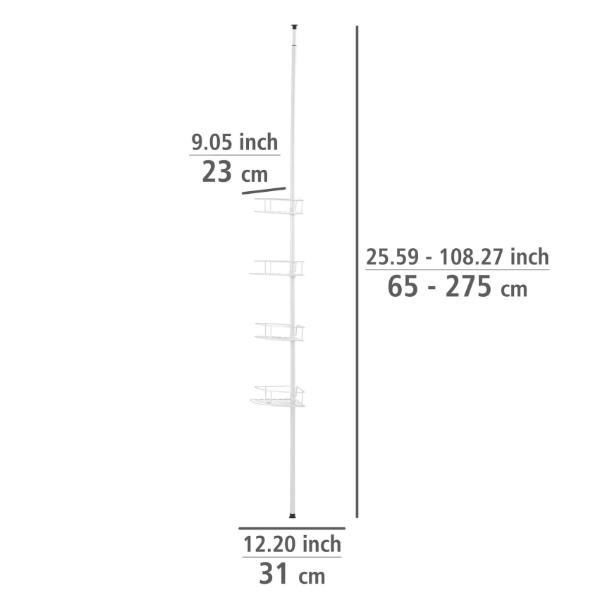 WENKO 26015100 - Nurkriiul DOLCEDO 31x230 cm roostevaba/valge