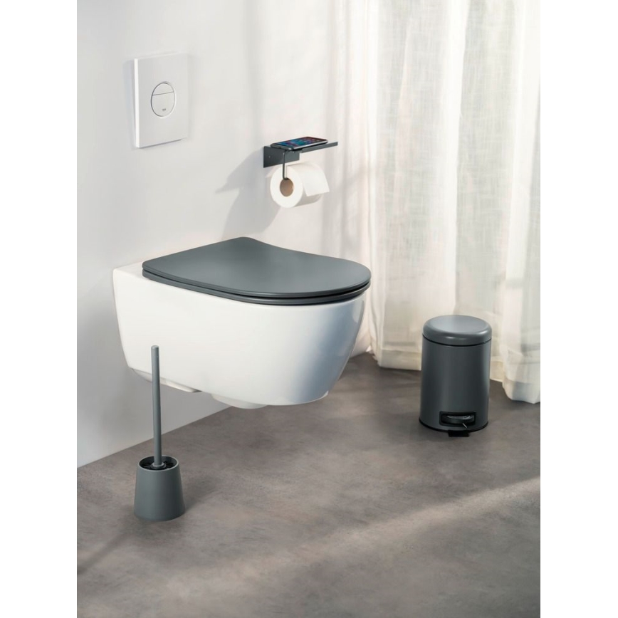 WENKO 26030100 - WC-poti kaas GALATI 46x36 cm antratsiit