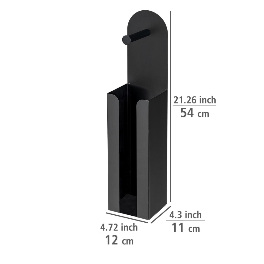 WENKO 26059100 - Rullide hoidja AGIRA 12x54 cm must