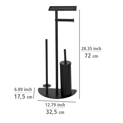 WENKO 26060100 - WC-komplekt COSENZA 32,5x72 cm must