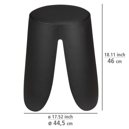 WENKO 26087100 - Istumispukk COMISO 44,5x46 cm must