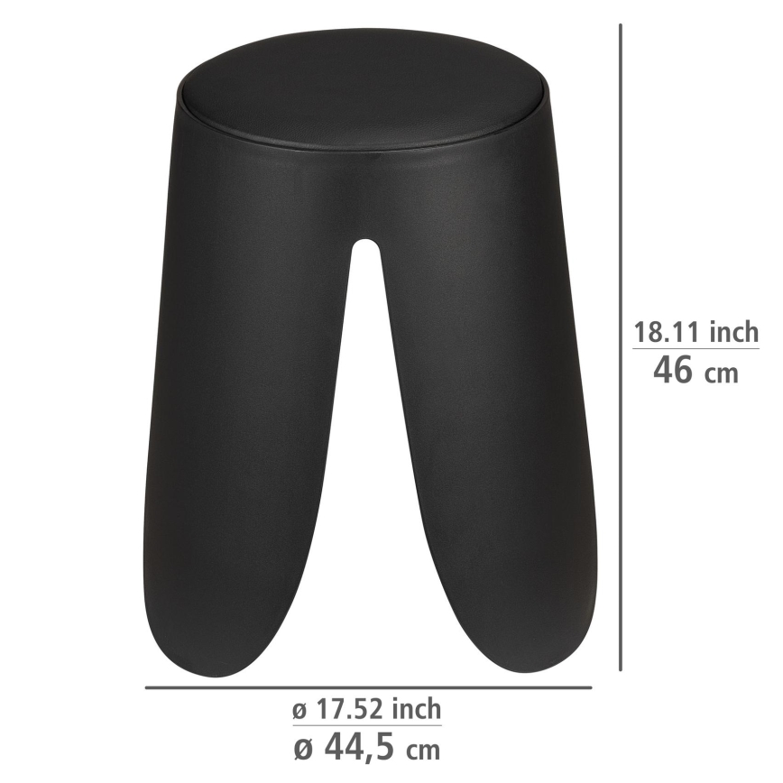 WENKO 26087100 - Istumispukk COMISO 44,5x46 cm must