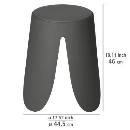 WENKO 26089100 - Taburet COMISO 44,5x46 cm antratsiit