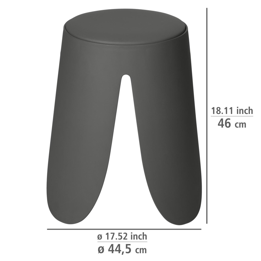 WENKO 26089100 - Taburet COMISO 44,5x46 cm antratsiit