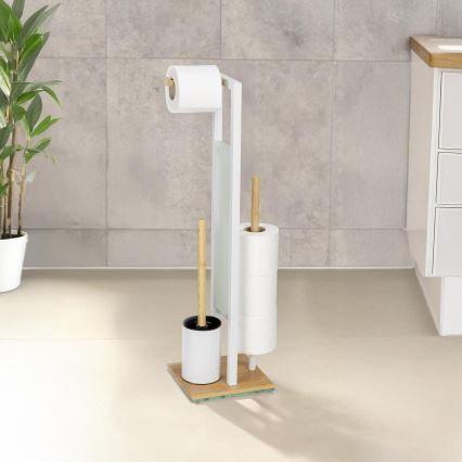 WENKO 26214100 - WC komplekt RIVALTA 18x70 cm pruun/valge