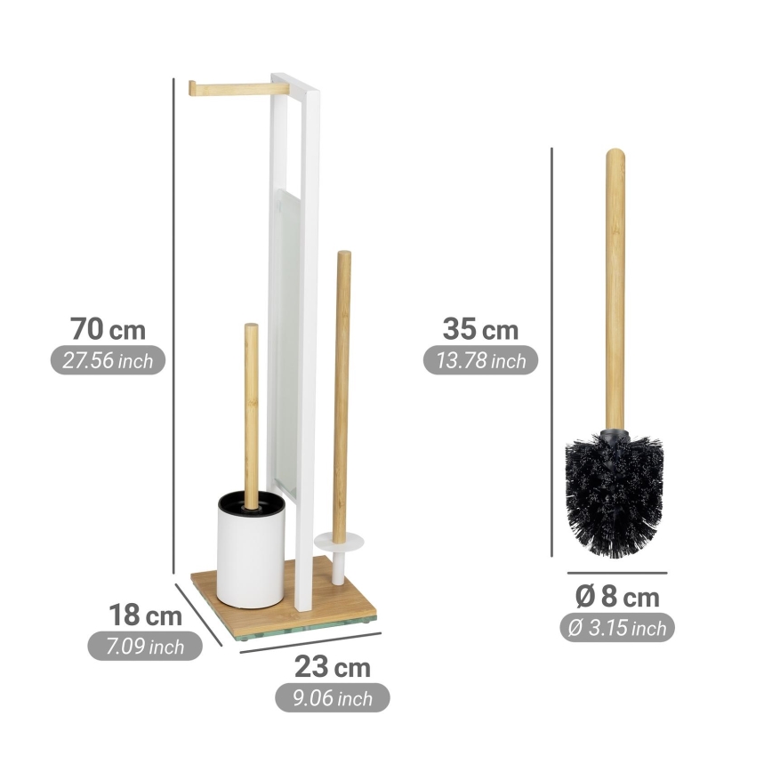 WENKO 26214100 - WC komplekt RIVALTA 18x70 cm pruun/valge