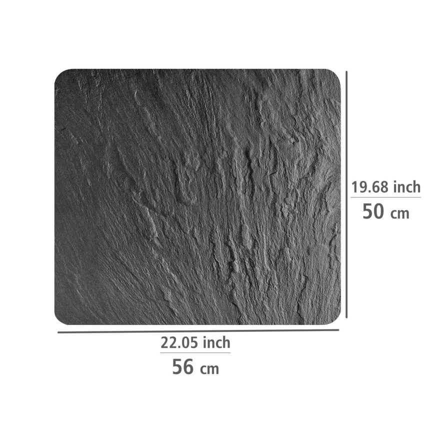 WENKO 2712984500 - Katteplaat ABDECKPLATTE - NEUTRAL 56x50 cm must/läbipaistev