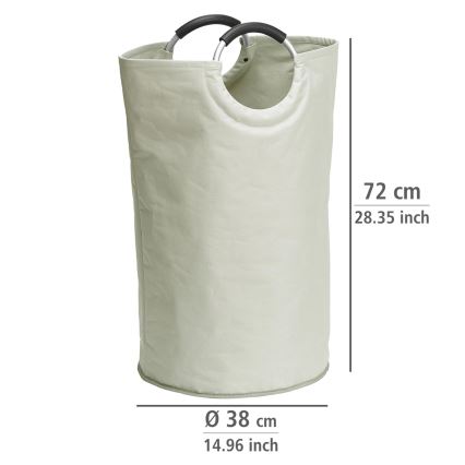 WENKO 3440001100 - Pesukorv STONE 38x72 cm beež/hõbedane/must