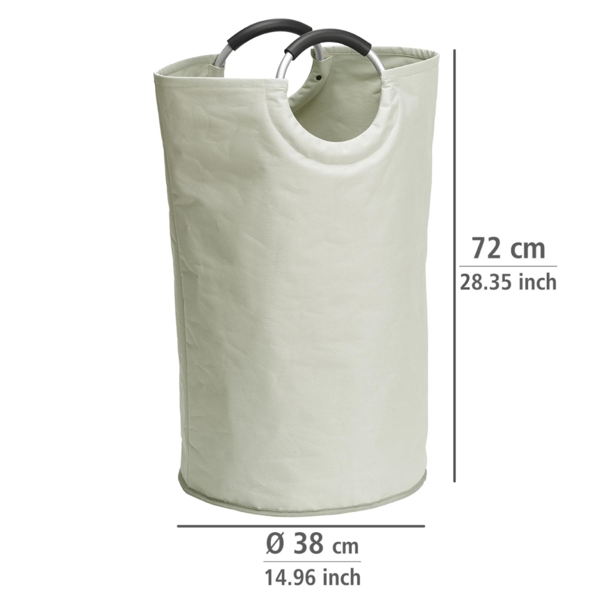 WENKO 3440001100 - Pesukorv STONE 38x72 cm beež/hõbedane/must