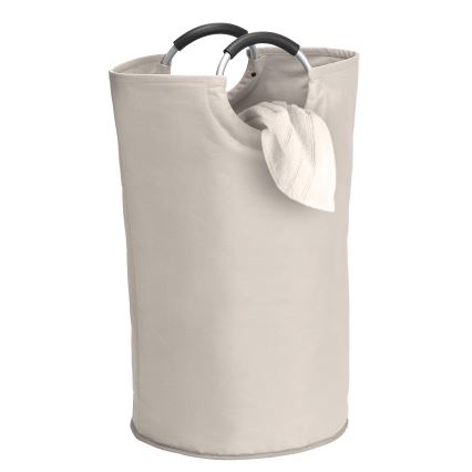 WENKO 3440001100 - Pesukorv STONE 38x72 cm beež/hõbedane/must