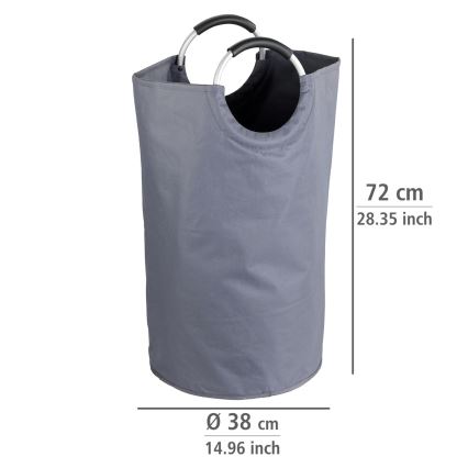 WENKO 3440803100 - Pesukorv JUMBO 38x72 cm antratsiit/hõbedane/must