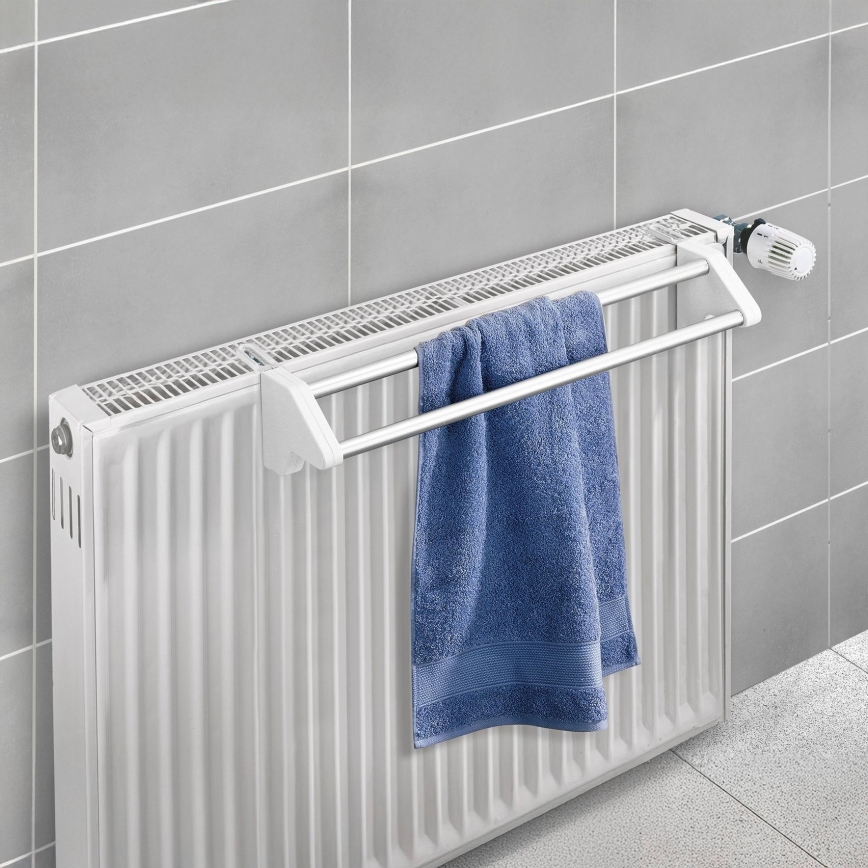 WENKO 3703100 - Riidekuivatusrest TWIN 60x13 cm hõbe/valge