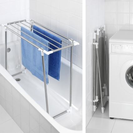 WENKO 3774020100 - PROFI SINGLE riidekuivati 87x79 cm roostevaba teras/hõbedane/valge