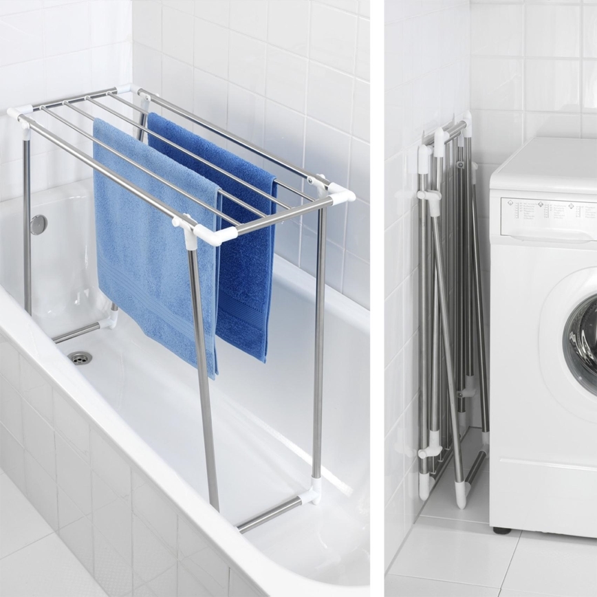 WENKO 3774020100 - PROFI SINGLE riidekuivati 87x79 cm roostevaba teras/hõbedane/valge